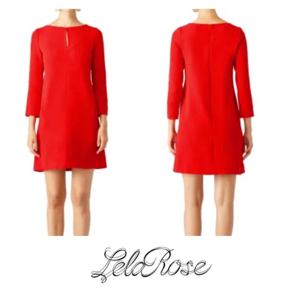 Lela Rose Red Midi Dress